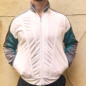 3 FOR $50! 🎁 VINTAGE NIKE Tracksuit Bomber Jacket Colorblock White Grey …